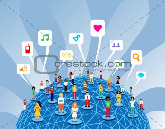 Global social media network