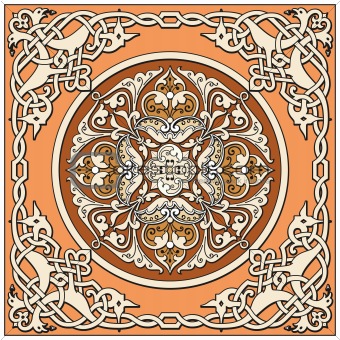 Ancient old russian vector pattern