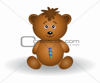 Teddy bear cub with a sweet