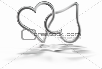 Two Silver Hearts