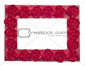 Red Rose Modern Vibrant Colored Empty Frame