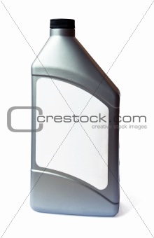 plastic bottle of motor oil 