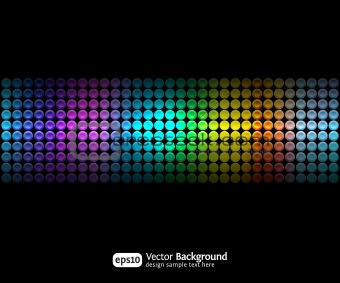 Black party abstract background with color gradients
