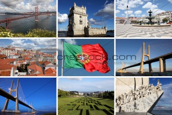 Collage of Lisbon sights