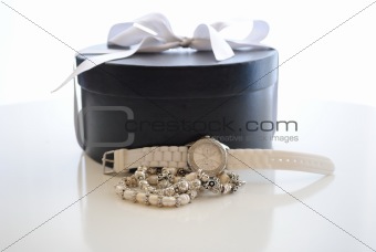 Romantic presents for women: bracelets and watch