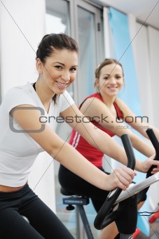 woman workout  in fitness club 