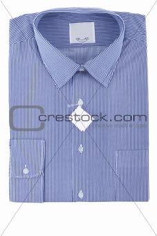 blue business striped shirt