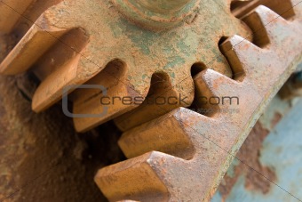 detail of old rusty gears