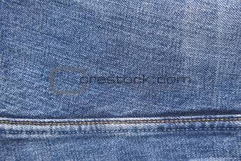macro of jeans denim and seam