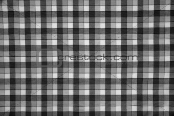 fabric print with black and white grid