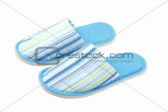 blue, textile, unisex slippers