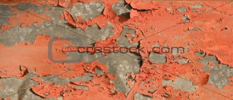 cracked red paint