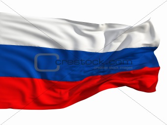 Russian flag, fluttering in the wind