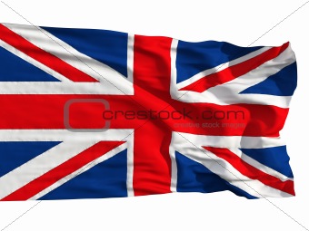 Flag of the United Kingdom, flying in the wind