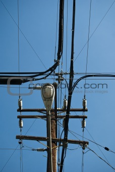 Telephone Pole and Power Lines