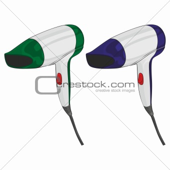 isolated hairdryers