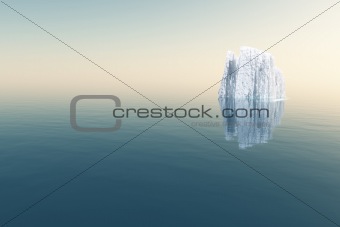 Iceberg in open sea