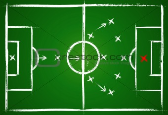 Football positions. Teamwork strategy