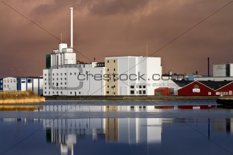 Harbour Building with reflections