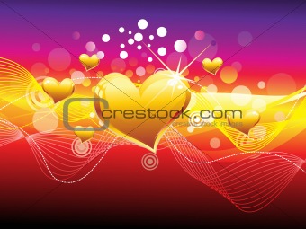 abstract colourful heart background 