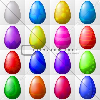 Easter eggs, set