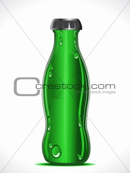 abstract green beer bottle