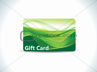 abstract green gift card