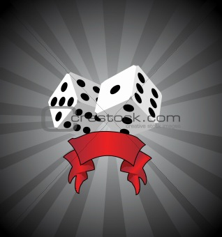 Vector white dice background