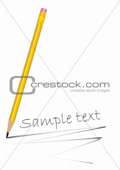 Vector lead pencil on white background