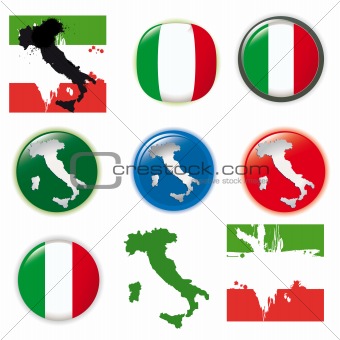 Italy vector set