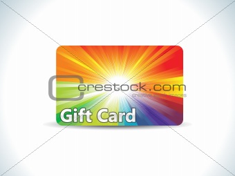 abstract colorful gift card