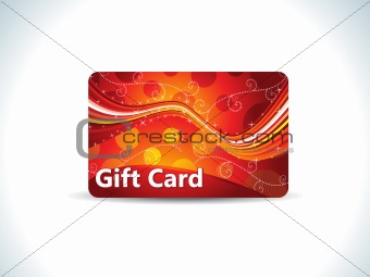 abstract red gift card