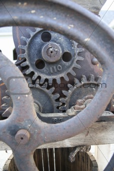 Antique machine gears