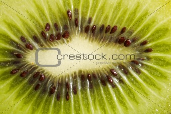 macro view of a fresh kiwi texture 