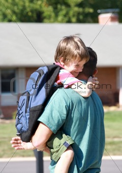 Little Boy Hugging Dad