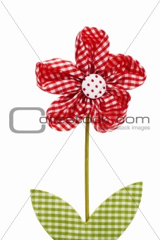 red drapery flower