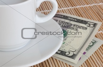 Empty cup and tip