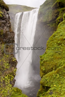 View on Skogafoss  waterfall - Iceland