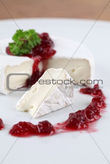 Camembert with cranberry jam