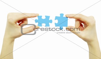  puzzle in hands 