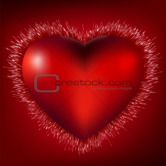 3D Heart Burst Background. EPS 8