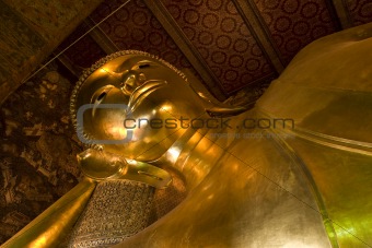 Golden Statue of Reclining Buddha