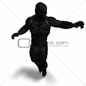 science fiction male character in futuristic suit