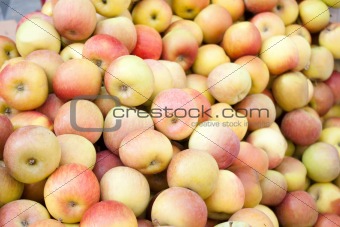 Pile of apples.
