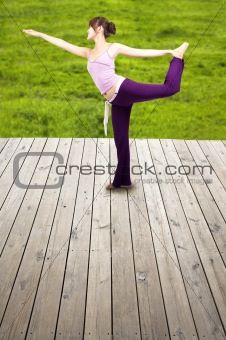 Pretty young girl Practice yoga