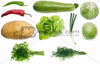 Collage of vegetables