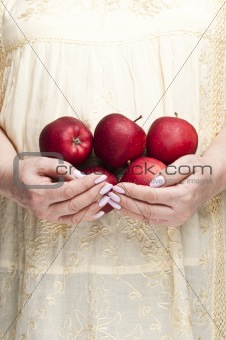 Bunch of red apples