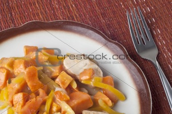 Chicken Sweet Potato and Pearl Onion Dinner