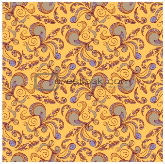 floral seamless pattern,  venetian colors