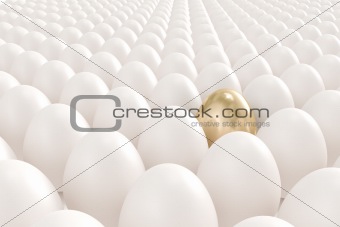 Golden egg standing out from the others
